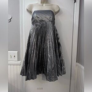 Adam plus eve by Adam lipped Metallic A-Line dress s